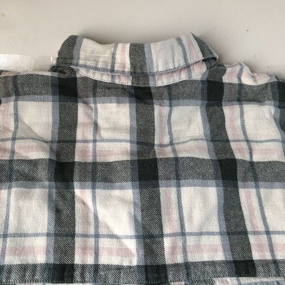 MADEWELL Womens Button Down Plaid Boxy Short Sleeve Shirt Size Small - Picture 9 of 15